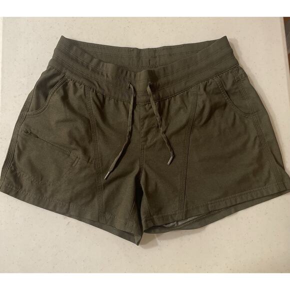 The North Face Shorts Women’s Sz M Green Aphrodite Motion Hiking Jogging Active - Picture 2 of 8